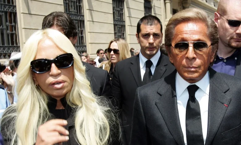 Donatella Versace wears bold outfit at Valentino Garavani’s funeral