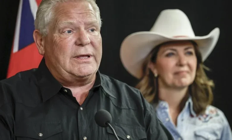 Doug Ford urges Danielle Smith to denounce Alberta separation: ‘Either you’re with Canada or you’re not’