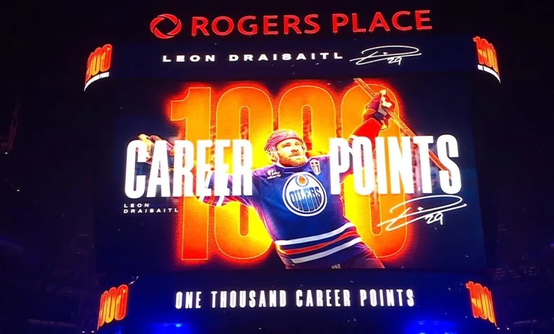 Draisaitl's 1,000 point ceremony