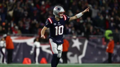 Drake Maye’s day is finished with Patriots leading 38-10 early in fourth quarter