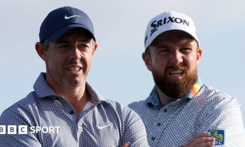 Dubai Invitational: Shane Lowry shares lead as Rory McIlroy finds water four times