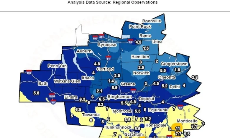 Early snowfall totals: Who is seeing the most snow in and around Central NY? (map)
