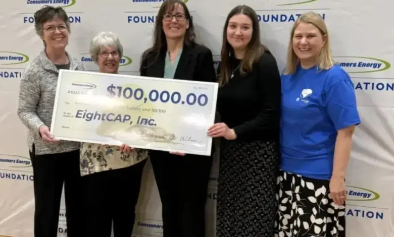 EightCAP Awarded $100,000 Grant by Consumers Energy Foundation