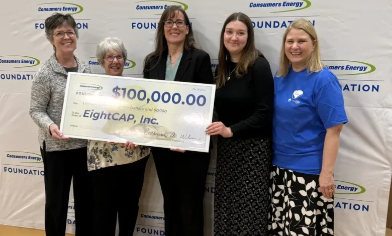 EightCAP receives $100,000 grant from the Consumers Energy Foundation