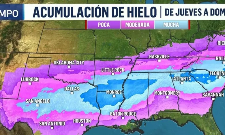 El hielo representa la mayor preocupación durante la próxima tormenta invernal