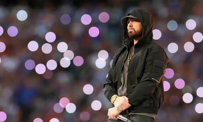 Eminem performs at Rocket Mortgage event at Little Caesars Arena