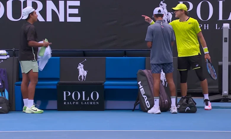 'Enjoy your flight': Ugly scenes as Aussie tears shreds off rival after junior doubles win