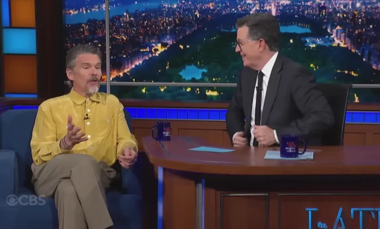 Ethan Hawke shares Tulsa filming story on ‘The Late Show’
