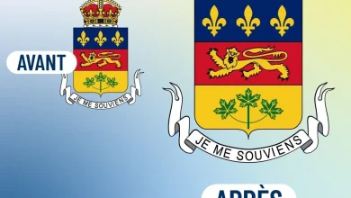 Finie, la couronne britannique sur les armoiries du Québec