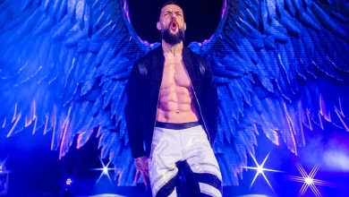 Finn Balor addresses crowd following WWE Raw World title match