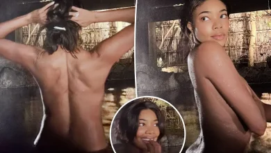 Gabrielle Union, 53, strips down for sultry soak on Japan trip