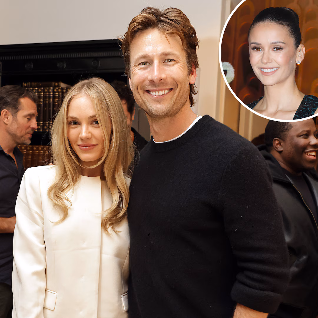Glen Powell and Rumored Girlfriend Michelle Randolph Reunite With His Ex Nina Dobrev in New Photo