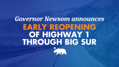Governor Newsom announces early reopening of Highway 1 through Big Sur