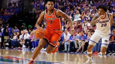 Hall has 24 points as Auburn beats No. 16 Florida 76-67 for first win in Gainesville since 1996
