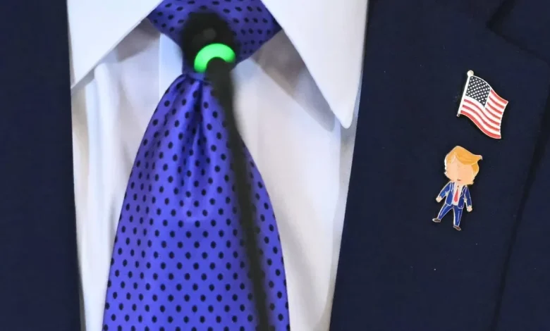 'Happy Trump' pin makes debut at White House discussion of Venezuela