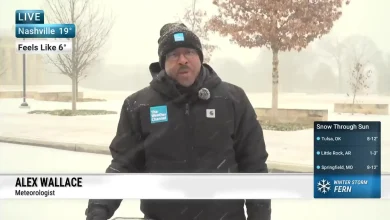 Heavy Snow Coming Down Across Nashville