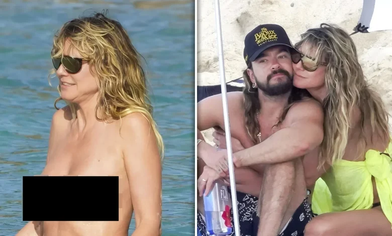 Heidi Klum Continues Topless Vacation with Husband Tom Kaulitz in St. Barts