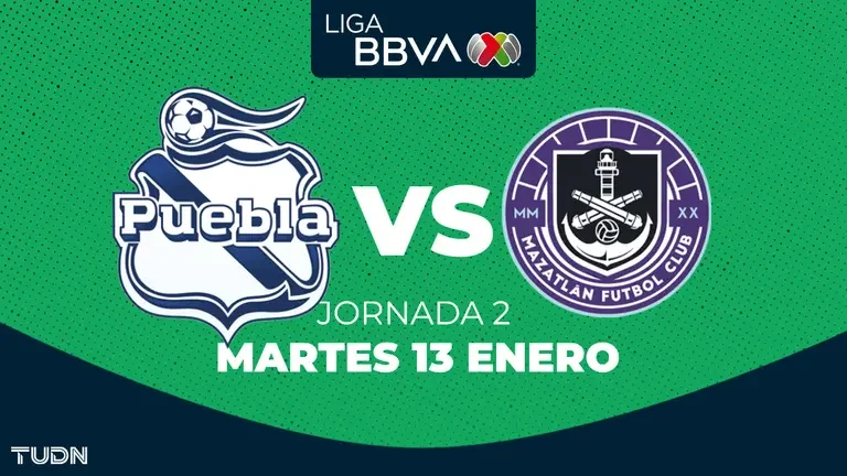Horario y dónde ver el Puebla vs. Mazatlán FC de la Jornada 2 del Clausura 2026