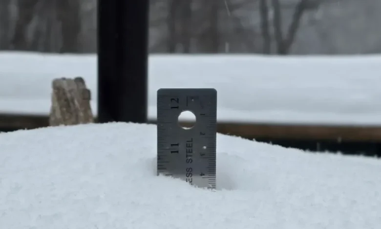 How much snow did we get so far in Bucks County?