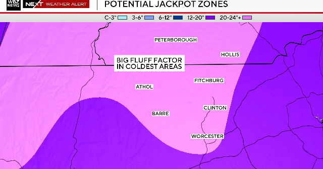 How much snow is Boston getting this weekend? Here's a closer look at the Massachusetts forecast.
