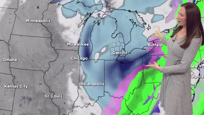 How much snow will we get in Metro Detroit today, and when will it end?