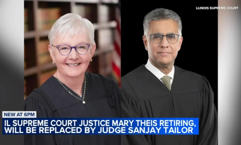 Illinois Supreme Court Justice Mary Jane Theis retiring, will be replaced by Judge Sanjay Tailor
