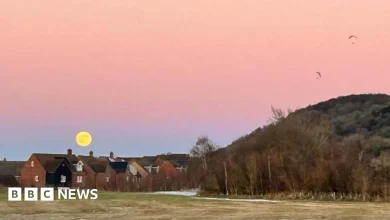 In Pictures: Wolf Moon lights up skies across south of England