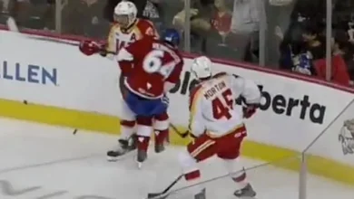 Injured, David Reinbacher leaves the Rocket game