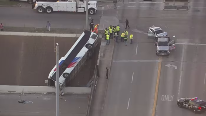Investigation continues after Houston METRO bus falls off 288 overpass