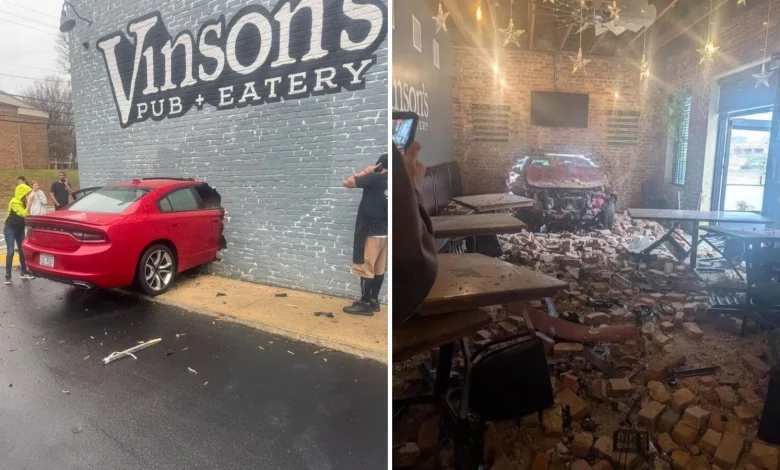 Investigation underway after driver crashes into Vinson's Pub and Restaurant in Clayton