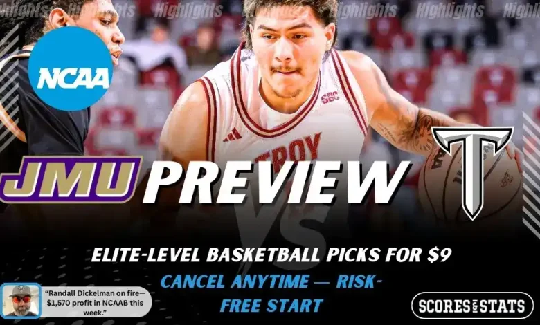 James Madison Dukes vs Troy Trojans Picks and Predictions January 29th 2026