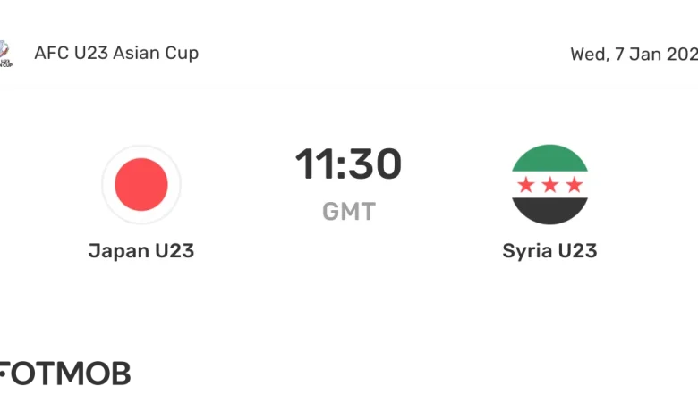 Japan U23 vs Syria U23 - live score, predicted lineups and H2H stats