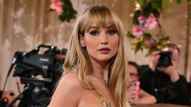 Jennifer Lawrence Wears Sheer Floral Givenchy Dress to the 2026 Golden Globes