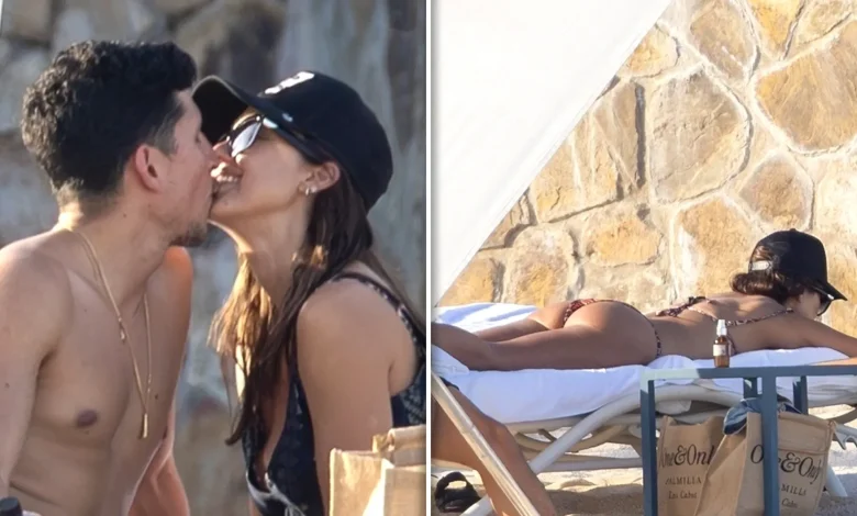 Jessica Alba Kisses Boyfriend Danny Ramirez, Tans Butt During Beach Day