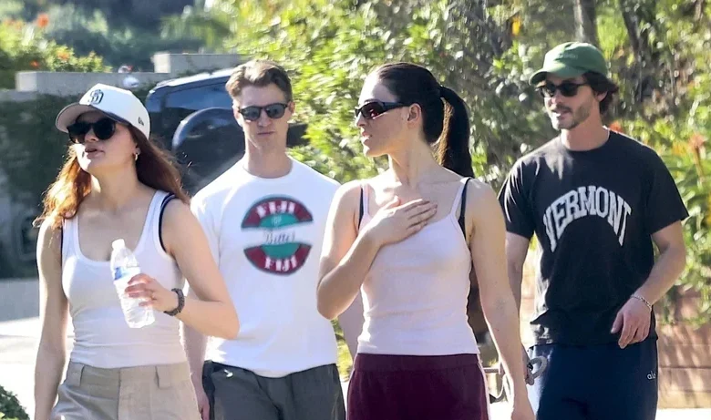 Joey King & Logan Lerman Spotted on Dog Walk Double Date