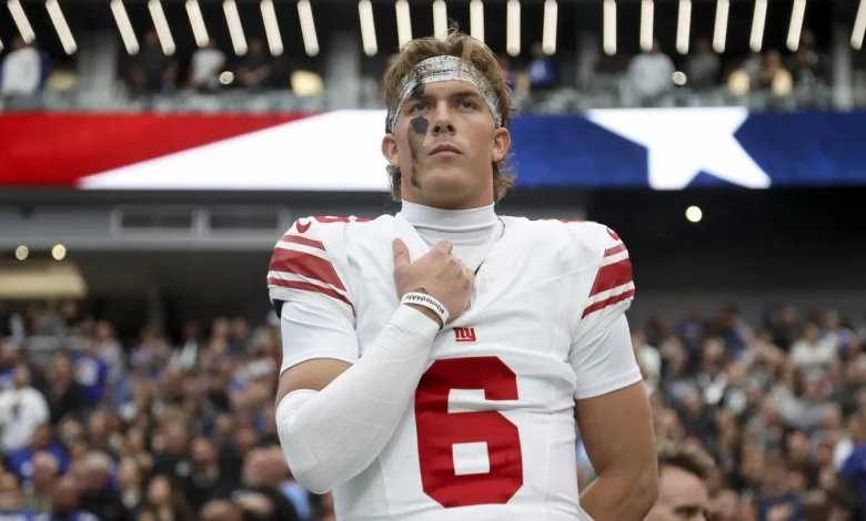 John Harbaugh met with Jaxson Dart during Wednesday interview with Giants