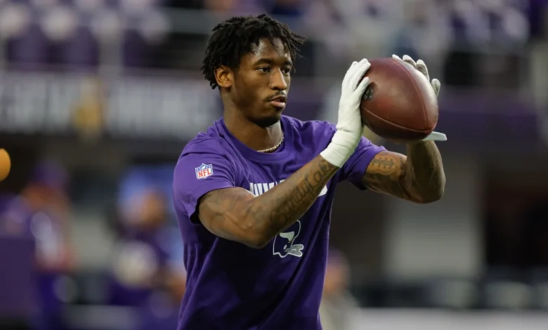 Jordan Addison was arrested Monday for "probable cause trespassing"