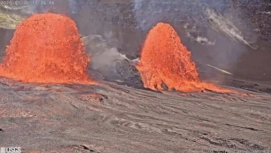 Kilauea’s episode 41 of lava fountaining begins in Halemaumau crater