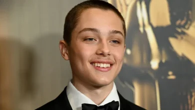 Knox Jolie-Pitt shows off his edgy street style with dyed blonde hair and Cinnamoroll sweatshirt