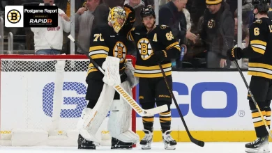 Korpisalo Backstops Bruins to 4-1 Win Over Flames