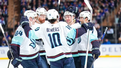 Kraken score 4 straight goals, rally past Rangers