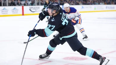 Kraken’s Berkly Catton exits game against Maple Leafs