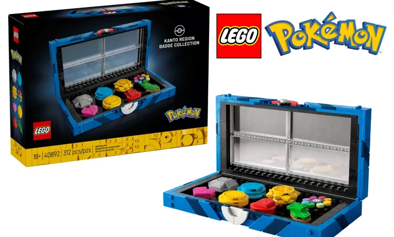 LEGO Pokemon 40892 Kanto Region Badge Collection GWP revealed!