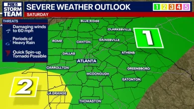 LIVE: Flood watch expands into metro Atlanta ahead of severe storm threat