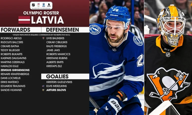 Latvia roster for 2026 Winter Olympics includes Merzlikins, Silovs