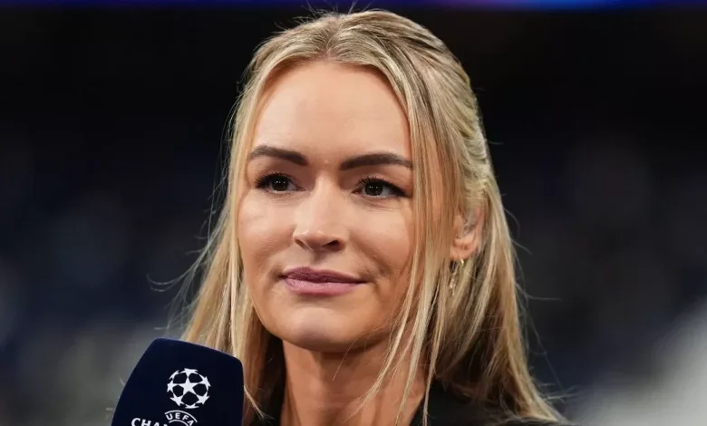 Laura Woods' kiss on the lips with World Darts Championship star left her mortified