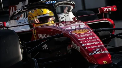 Lewis Hamilton tops the timings for Ferrari