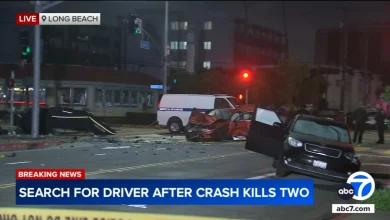 Long Beach hit-and-run crash leaves 2 dead, search underway for driver