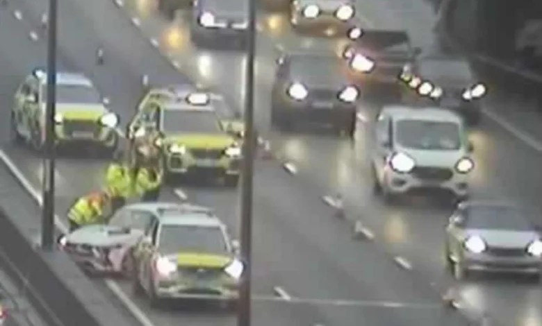 Long delays on M25 after three-car crash