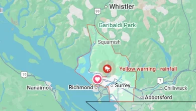 Lower Mainland under rainfall warning; flood watch in parts of south coast